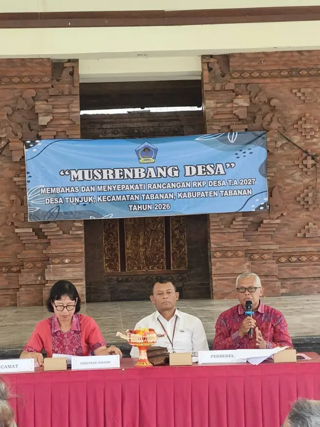 Pemerintah Desa Tunjuk melaksanakan Musyawarah Perencanaan Pembangunan Desa (Musrenbangdes)